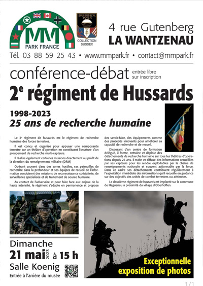 Conférence-débat avec le 2e  régiment de Hussards de Haguenau