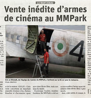 DNA : Vente inédite d'armes du cinéma au mmpark