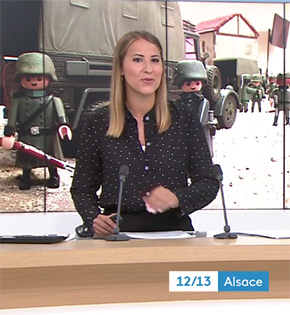 France 3 Alsace : JT 12-13 : Exposition Playmobil en guerre