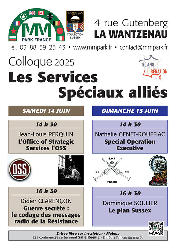 Programme des conférences du 14, 15 juin 2025 - Les Services Spéciaux alliés