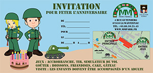 Carton d'invitation anniversaire Garçon/Fille